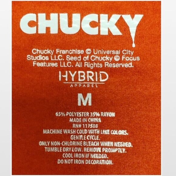 New Chucky Red Sweatshirt Graphic Print Top - Picture 7 of 9